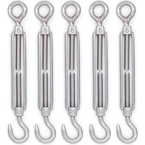 M6 304 Edelstahl Haken- und Ösen-Spannschloss-Set