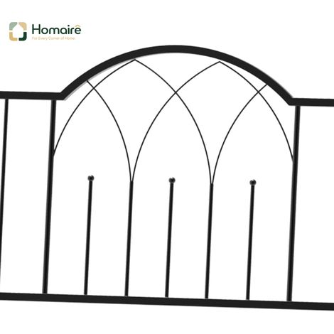 HOMAIRE Rosenbogen mit Bank Schwarz Metall für Garten & Terrasse
