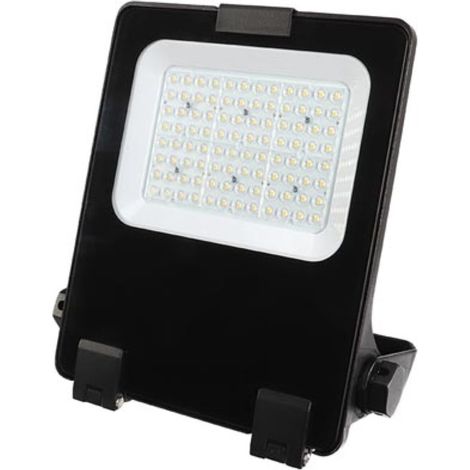 EtiamPro Proyector LED de 60 W, blanco neutro, 3000 K, IP65, foco exterior con caja de conexiones, carcasa de aluminio, luz de trabajo con lentes intercambiables, para entrada de vehículos, jardín,