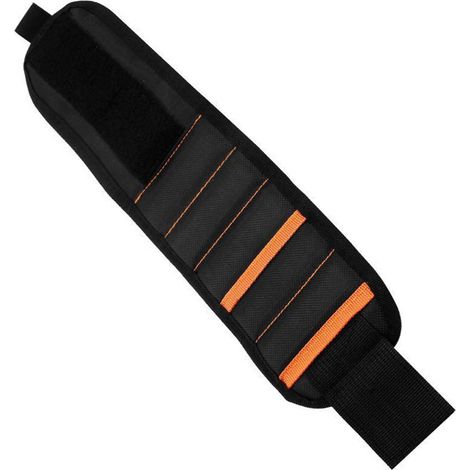 Magnetisches Armband mit starker Magnetkraft (10 Magnete), 2 Taschen, verlängert, waschbar, atmungsaktiv, magnetischer Werkzeughalter (1/5)