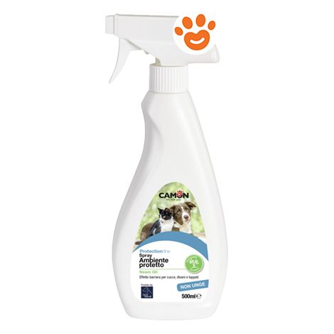Camon Dog&Cat Orme Naturali Spray Ambiente con Olio di Neem  - Camon Dog&Cat Orme Naturali Spray Ambiente con Olio di Neem - Confezione da 500 ml