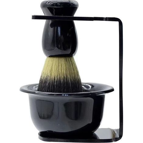 Support de rasoir, support de blaireau de rasage pratique et portable en acrylique, support de blaireau de rasage pour homme tendance, ensemble de bols pour tondeuse à barbe (1/5)