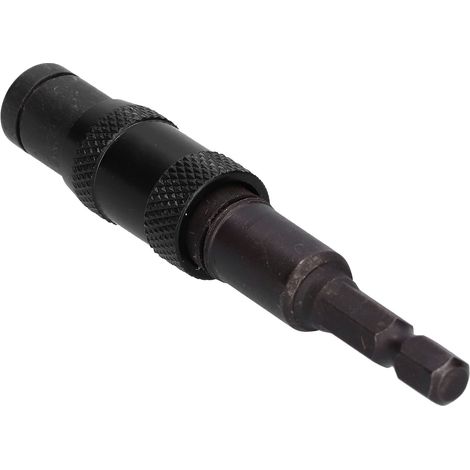 Porte-embout hexagonal en acier chrome vanadium, autobloquant, rallonge multi-angles pour perceuse et tournevis électrique, noir (1/5)