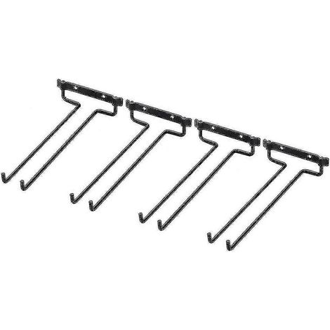 Ensemble de 4 supports à verres à vin muraux, étagère suspendue, présentoir pour verres à vin, idéal pour un meuble ou un bar (BG). (1/4)