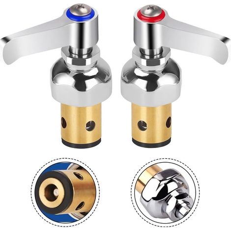 Ensemble de robinet en laiton avec tige, valve eau chaude et (1/5)