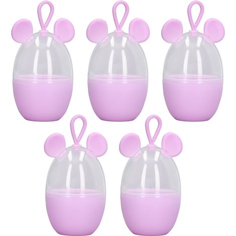 Boîte de rangement pour éponges de beauté en forme d'animal de compagnie de dessin animé, boîte portable à suspendre avec élastique, étui de rangement pour accessoires pour cheveux, rangement pour hou (1/5)