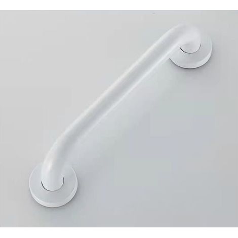 Barre d'Appui Douche - 400mm - Poignée de Douche de Sécurité - Barre d'Appui WC Handicapé - Barre de Soutien pour Toilette - Barre de Maintien Douche et WC - Blanc (1/5)