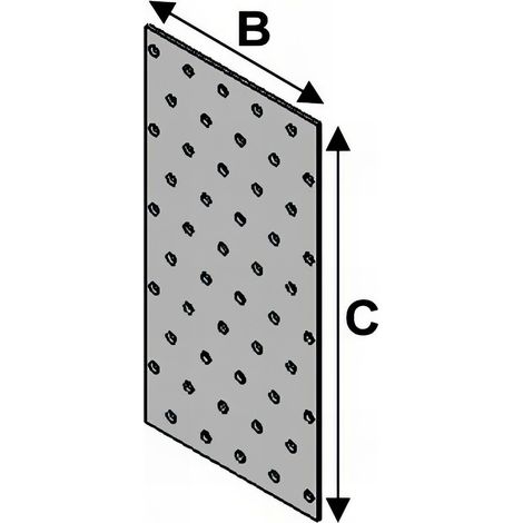 Plaque perforee (l x L x ep) 120 x 300 x 2,0 mm - Fixtout