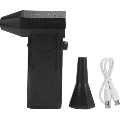 Ortviai Ventilateur Jet Électrique Portable 130000 tr/min, Sèche-cheveux et Souffleur à Poussière avec Batterie Intégrée 8000 mAh, Noir (1/5)
