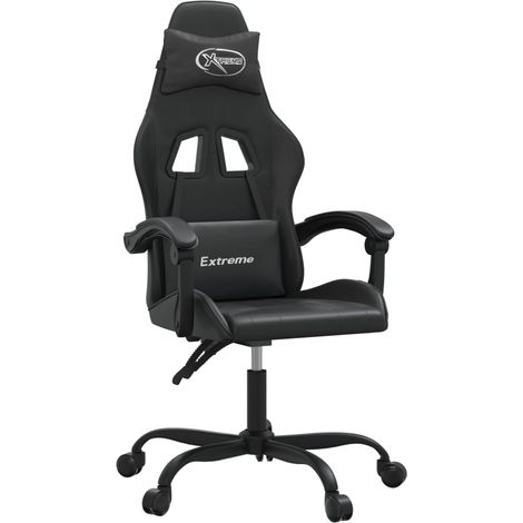 Maison Exclusive - Sedia da Gaming Nera in Similpelle