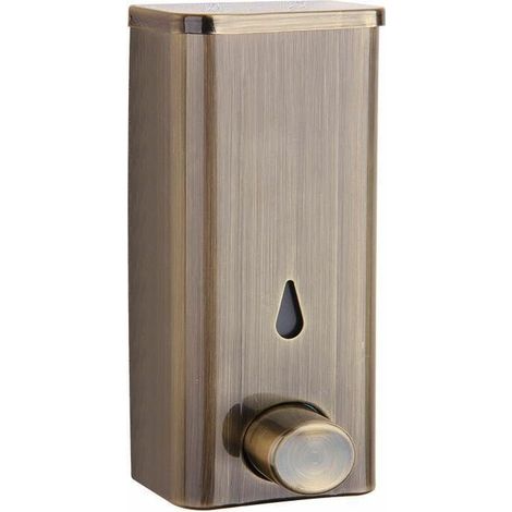 Accessoires de Salle de Bain 304 Savon en Acier Inoxydable Distributeur Mural Poinçon Se Laver Les Mains Bouteille Hôtel Salle de Bains Cuisine Conteneur de, (bronze) (1/3)