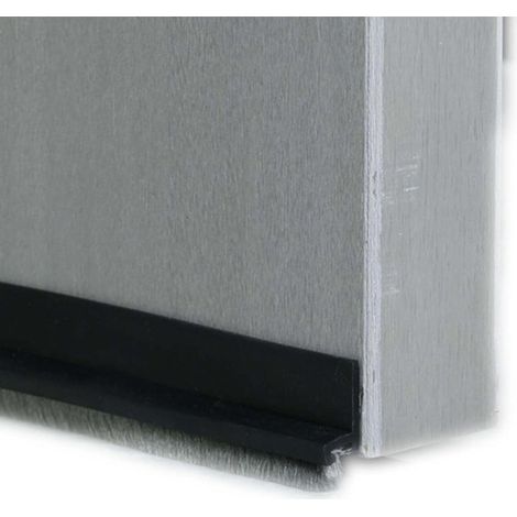 Cale-porte de qualité supérieure pour bas de porte, lot de 1, 5 cm de large x 99 cm de long (noir) (1/5)