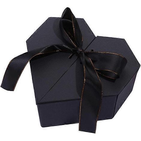 Coffret Cadeau en Forme de Cœur avec Ruban Nœud, Boîte de Présentation pour Saint-Valentin, Emballage Romantique, Idée Cadeau Amoureux (1/4)