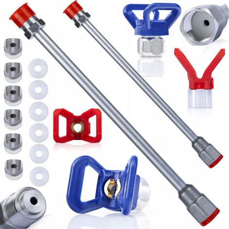 Set Lancia per Pistola a Spruzzo 50cm + 30cm – Compatibile con Filettatura 7/8'' Acciaio Inossidabile, Usura Resistente Accessori Verniciatura (1/5)