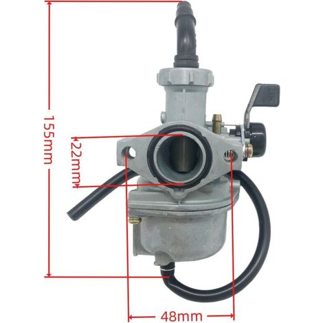 Le carburateur PZ25 convient aux véhicules tout-terrain de 70 cm³, 90 cm³, 110 cm³ et 125 cm³. Le corps de papillon 404-009 assure une pulvérisation homogène du carburant.