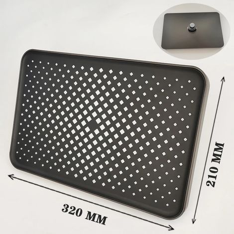 (Douche à panneau gris) Ensemble de douche à grand débit de 30 cm (12 pouces) avec pommeau de douche de plafond à haute pression et jet pluie, 4 modes. Douche de salle de bain en ABS. (1/5)