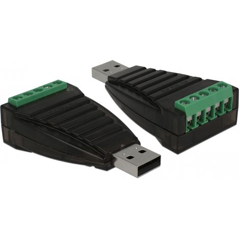 Delock Convertidor USB Tipo-A para Terminal RS-422/485 con protecciÃ³n contra sobretensiones Aislamiento de 600 W 2,5 kV extendido