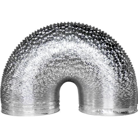 150 mm x 0,5 m flexibler Aluminium-Abflussschlauch, hitzebeständig und wasserdicht. (1/4)