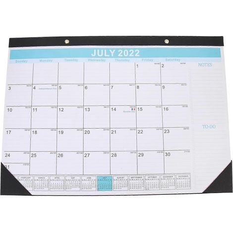 Hängender Haushaltskalender, englischer Monatskalender, praktischer leerer Kalender, Wohnaccessoire-43X30.5X0.5CM-Blue (1/2)