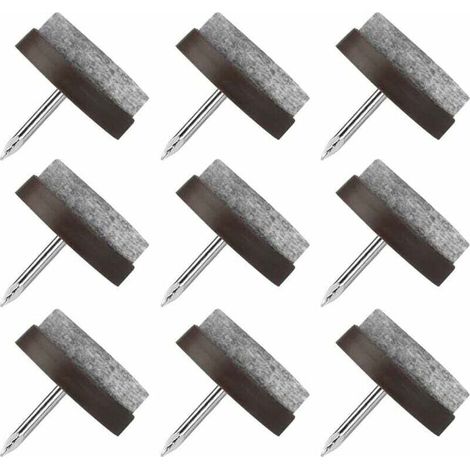 Patin Chaise a Clouer, 80 Pcs Clous Patins de Meuble, Patins Glisseurs Rond 22mm Tampon Chaise, Patins Meubles en Feutre Tampons pour Protection Pieds de Table Chaise Meubles (1/4)