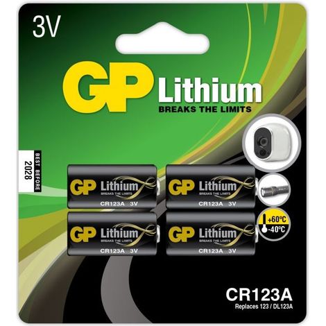 GP Batteries Lithium CR 123A Batería de un solo uso CR123A Lithium-Manganese Dioxide (LiMnO2)