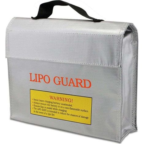 Bolsa de seguridad para baterías Lipo, estuche protector para baterías Lipo, bolsas de carga para baterías, bolsa de almacenamiento ignífuga, para una carga segura, transporte de baterías de litio.