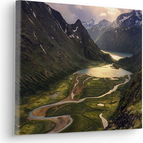 Komar Canvasbild Northern Light - 30 x 40 cm - Bild auf Keilrahmen - Naturmotiv (1/2)