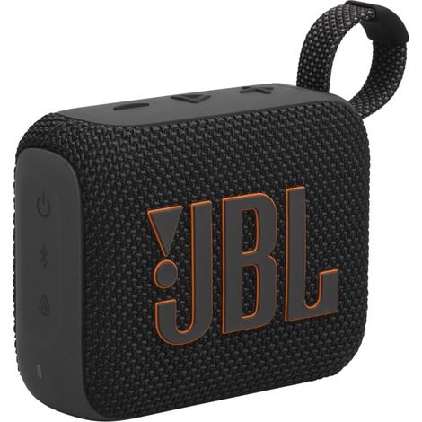 JBL GO 4, Enceinte Bluetooth ultra-portable, son JBL Pro, basses percutantes, 7 heures d\'autonomie, fonction Playtime Boost, résistante à l\'eau et à la poussière IP67, noir (1/5)