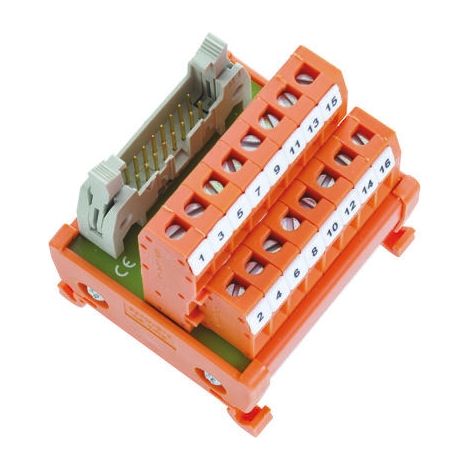 Module d'interface HE10 50 Contacts, Mâle, Montage sur Rail DIN ( Prix pour 1 )