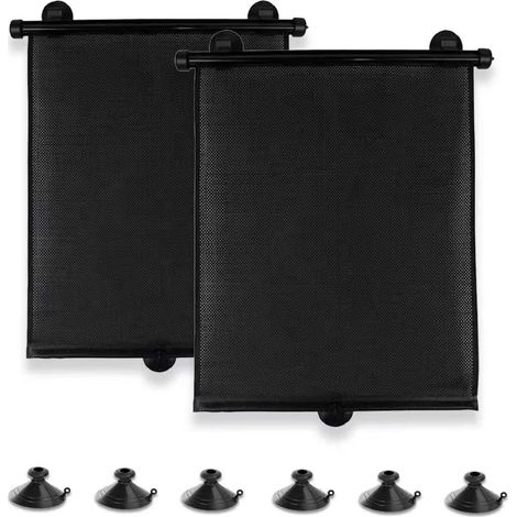 Lot de 2 Paresoleil Voiture Bebe Store Occultant Ventouse Protege Soleil Voiture Bebe – Bloque la Chaleur et Les Rayons UV, Protection Anti-éblouissement pour bébé (45 x 50 cm) (1/5)
