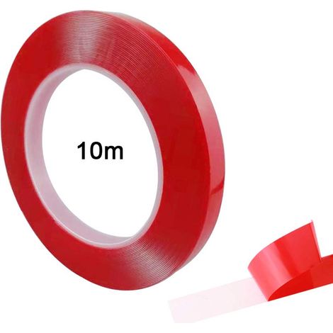 10m X 10mm Premium Heavy Duty Transparent Acrylic Foam Mounting Tape, Roll Double Sided Adhesive Tape, Waterproof & Heat Resistant, for Indoor and Outdoor (Thick 0.5mm) (1/4)