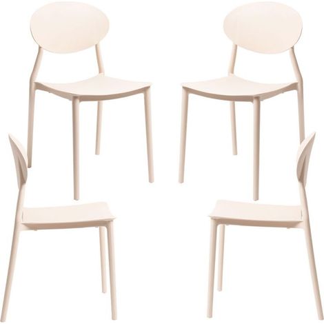 Packs Sillas Jardín - Pack 4 Sillas Bután - Beige (1/5)
