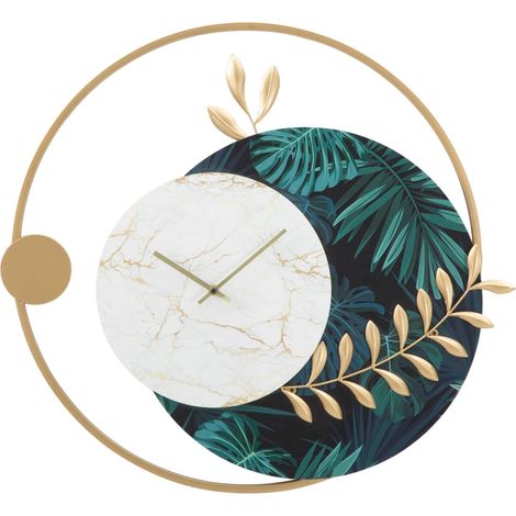 Orologio da Muro Roundy Green 60x4,5x65 cm in Ferro e MDF Multicolor (1/5)