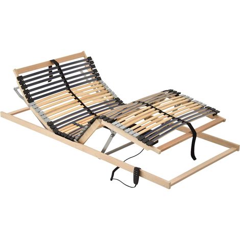 Sommier électrique à lattes 7 zones réglable 90 x 200 cm sans matelas - PANGIVO (1/5)