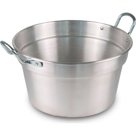 Mamù Caldaia in alluminio bianco, con manico in ferro, made in italy, Ø 26 cm, resistente al forno (1/5)