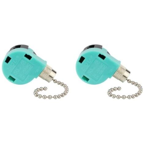Interrupteur de ventilateur de plafond à 3 vitesses et 4 fils, commande par interrupteur coulissant, interrupteur de commande à chaîne de traction, pour remplacement (5 pièces) (1/3)