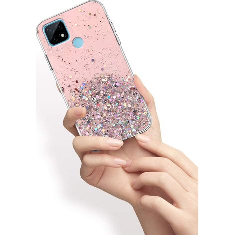 Realme C21 Hülle, Glitzernd, Pink (1/3)