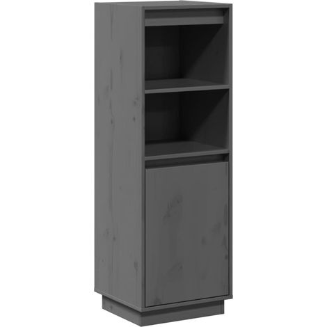 Maison Exclusive - Credenza Grigia 37x34x110 cm in Legno Massello di Pino