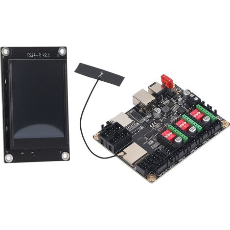 Gravure laser DIY carte mère MKS DLC32 V2.1, contrôle hors ligne 12-24VDC, WiFi 32 bits, écran tactile TS24-R 2,4 pouces V2.1, driver moteur pas à pas A4988 dissipateur, kit universel machine découpe (1/5)