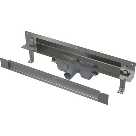 Alca - Système de drainage Spa 65 cm, pour montage mural, couvercle pour l'insertion de carreaux, acier inoxydable APZ5-TWIN-650 (1/3)