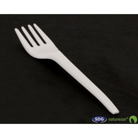 Fourchette jetable Professionnelle 17 cm en PLA - 1000 pièces - Ecobioshopping