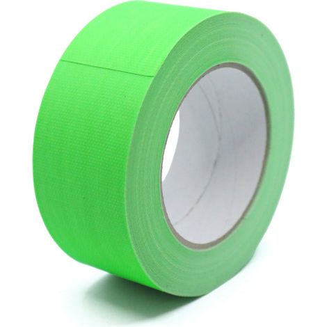 Gaffeur fluo ruban adhésif Toilé - 50 mm x 25 m - Vert (1/2)