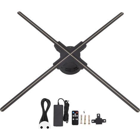 Projecteur Holographique 3D 70cm Ventilateur LED Publicitaire WiFi 1600x832 Résolution 100‑240V EU Plug (1/5)