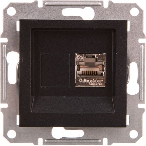 Asfora Socket para ordenador cat.5e STP sin marco antracita EPH5000171