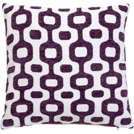 Housse de Coussin Chenille "Jeni" 40x40cm Violet (1/5)