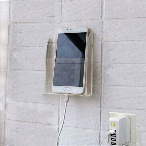 Acryl-Wandhalterung für Mobiltelefone mit Fernbedienung, 1 Hülle