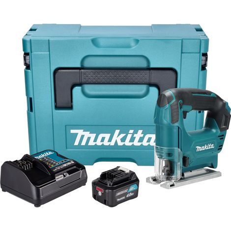 Makita JV 101 DSM1J Scie sauteuse sans fil 12 V max. 65 mm + 1x batterie 4,0 Ah + chargeur + Makpac