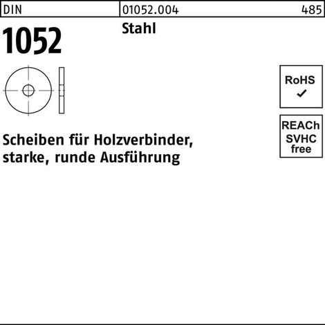 DIN 1052 Scheiben für Holzverbinder St., 27 x 105 x 8 ÜH S 25 Stk (1/2)