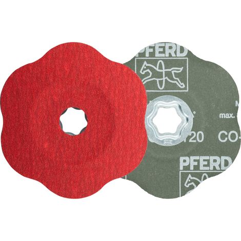 PFERD TOOLS COMBICLICK Keramikkorn Fiberscheibe Ø125mm CO-COOL120 CONTOUR für Konturen 25 Stk (1/5)