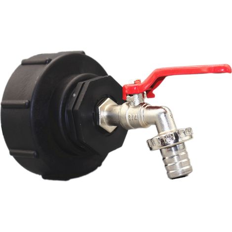 Adaptateur de réservoir IBC Connecteur à Filetage 1/2", Robinet Cuve 1000L Robinet Recuperateur Eau De Pluie, Robinet Sortie Raccord Vanne Robinet Raccords De Tuyau D'arrosag (1/3)